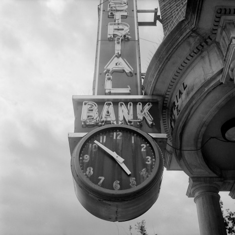 Industrial Bank Clock, 5pm
